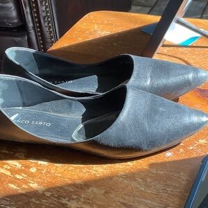 Franco Sarto Black Leather Flats